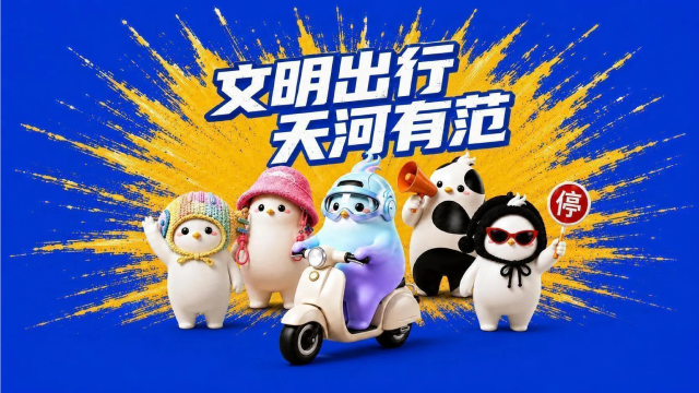 天河文明出行IP“河宝”。 天河文明出行IP“河宝”。